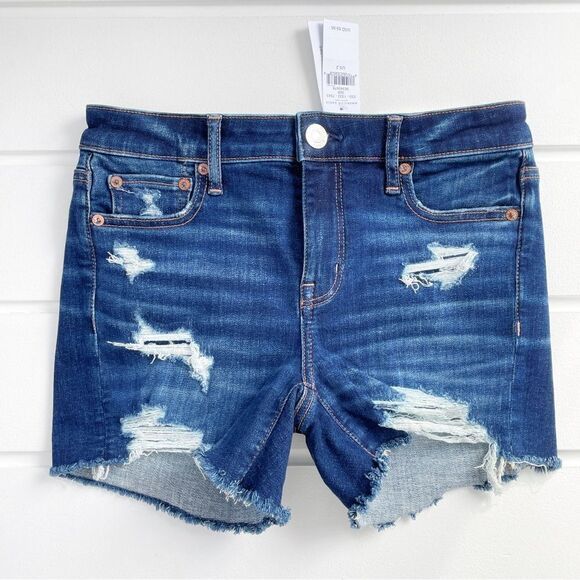 Lot of American Eagle Outfitters - Raw Hem Jean Shorts Halter Tank & Peasant Top - Picture 6 of 16